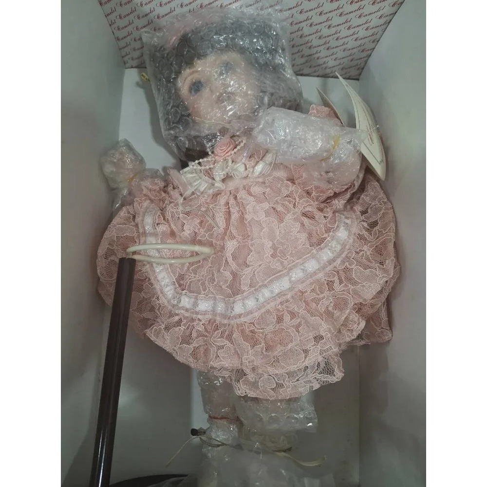 Vintage Camelot Porcelain Doll "Candice" & Matching Statue